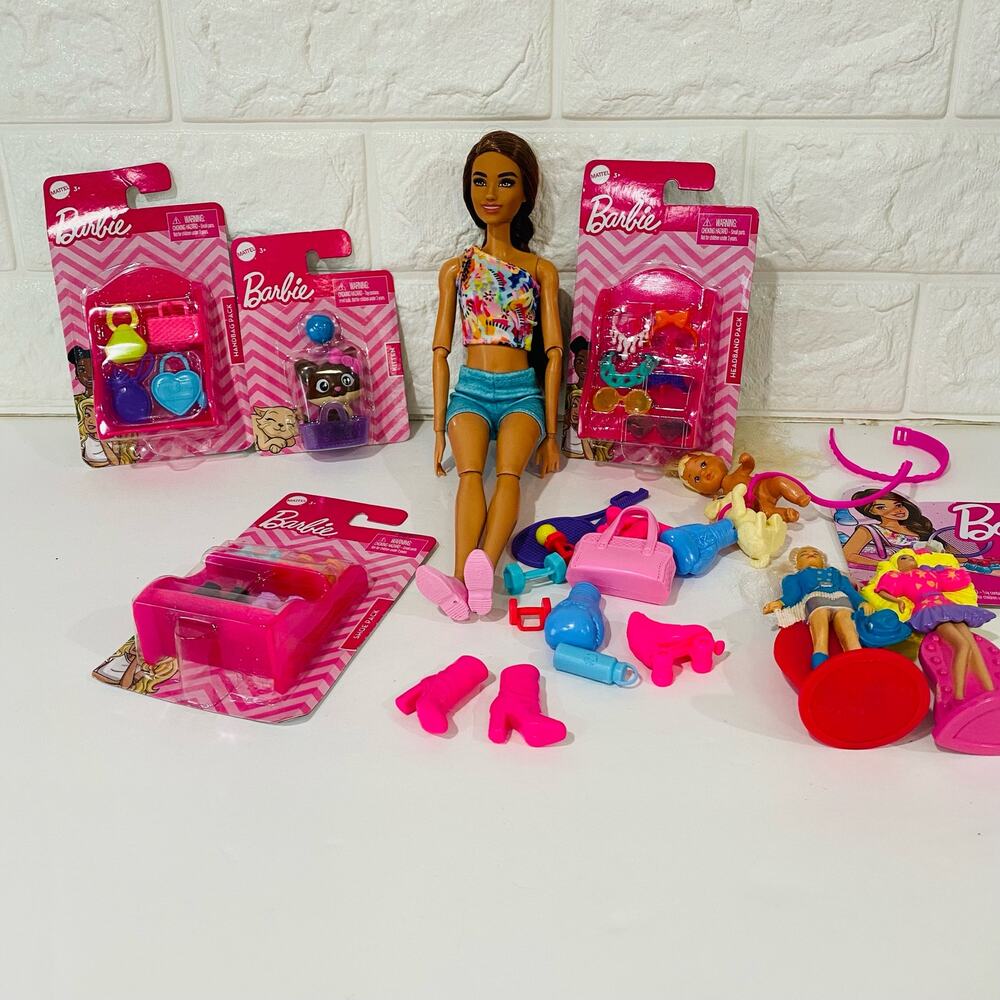 Barbie Doll Lot Accessories Articulated Arms Knees Shoes Bags NIP